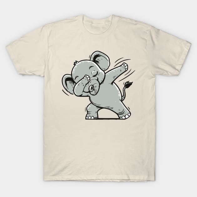 Dabbing Elephant T-Shirt by Delicious Art